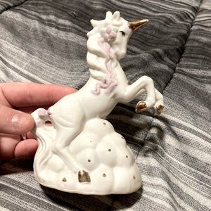 Vintage 1970s unicorn porcelain figurine